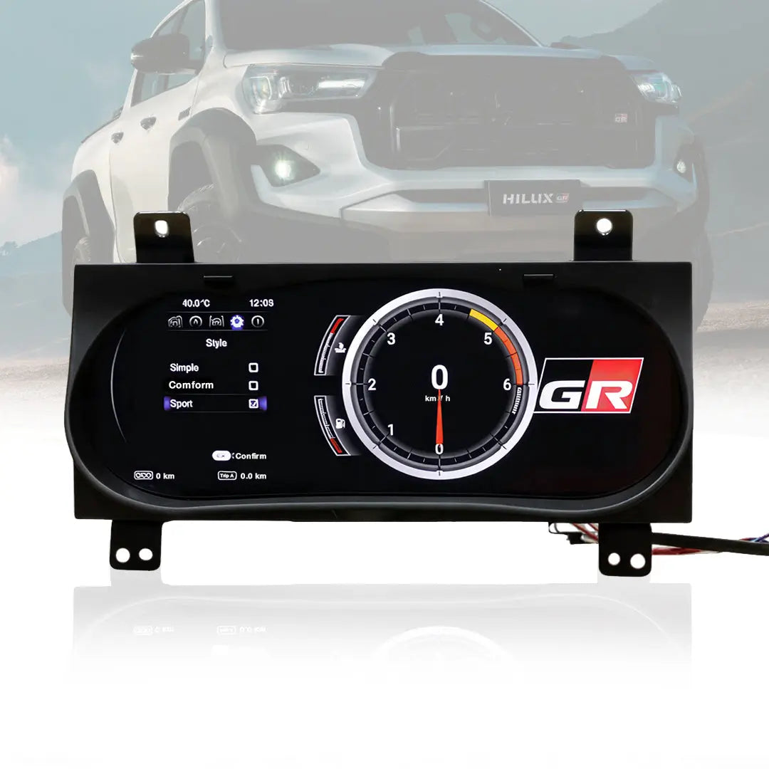 Toyota Hilux (16-On) 12.3 Inch Virtual Cockpit Digital LED Instrument Cluster Max Motorsport