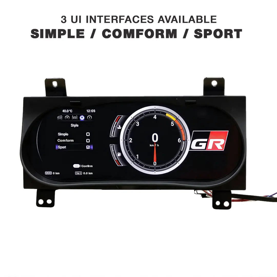 Toyota Hilux (16-On) 12.3 Inch Virtual Cockpit Digital LED Instrument Cluster Max Motorsport
