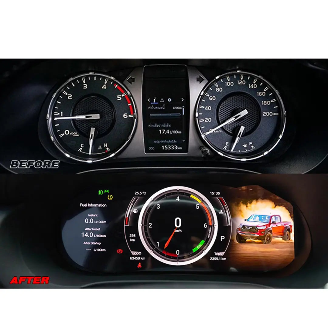 Toyota Hilux (16-On) 12.3 Inch Virtual Cockpit Digital LED Instrument Cluster Max Motorsport