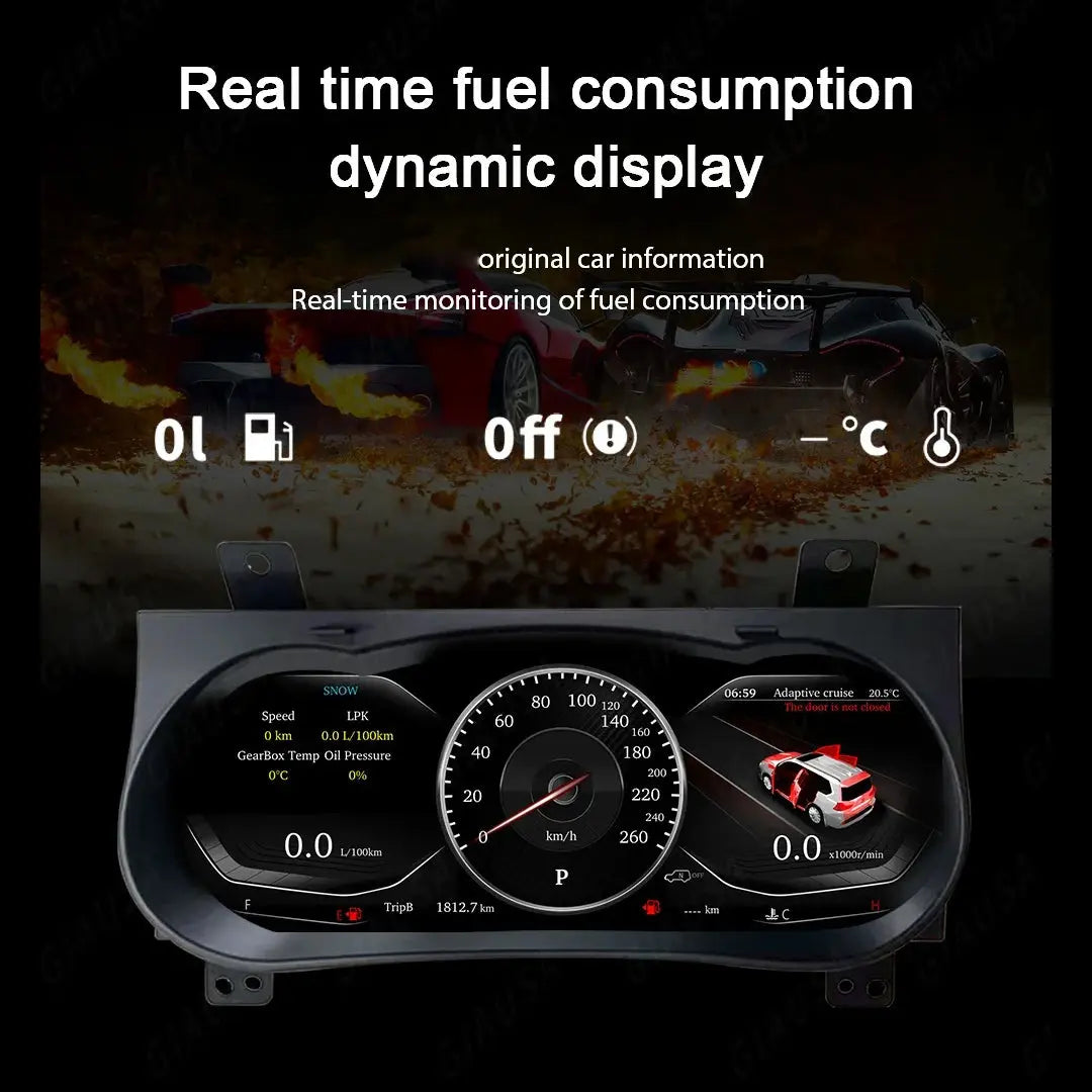 Toyota Hilux (16-On) 12.3 Inch Virtual Cockpit Digital LED Instrument Cluster Max Motorsport