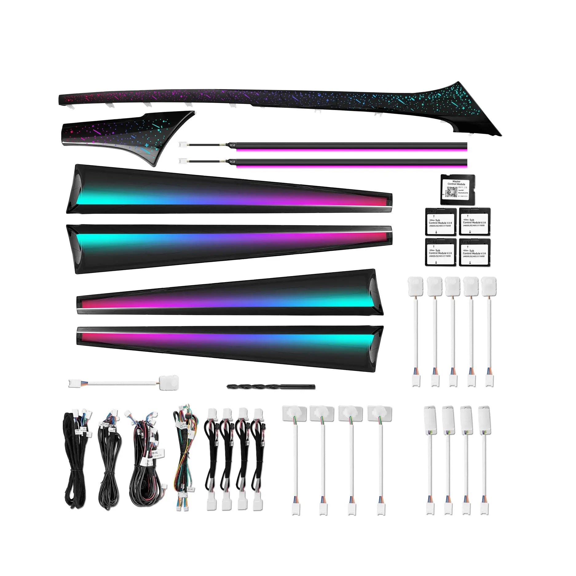 Toyota Hilux (16-On) RGB Interior Ambient Lighting Kit - App Controlled Max Motorsport