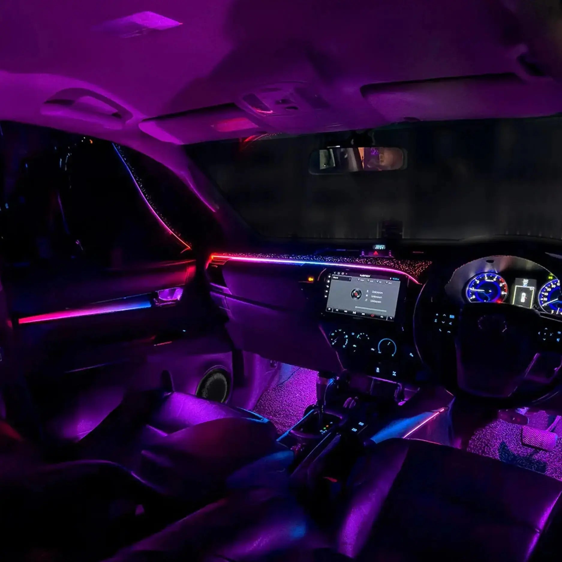 Toyota Hilux (16-On) Custom Panel RGB Interior Ambient Lighting Kit ...