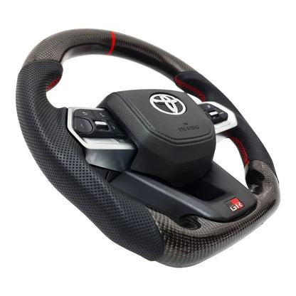 Toyota Land Cruiser LC300 GR Sport Style Genuine Carbon Fibre Upgrade Steering Wheel Max Motorsport