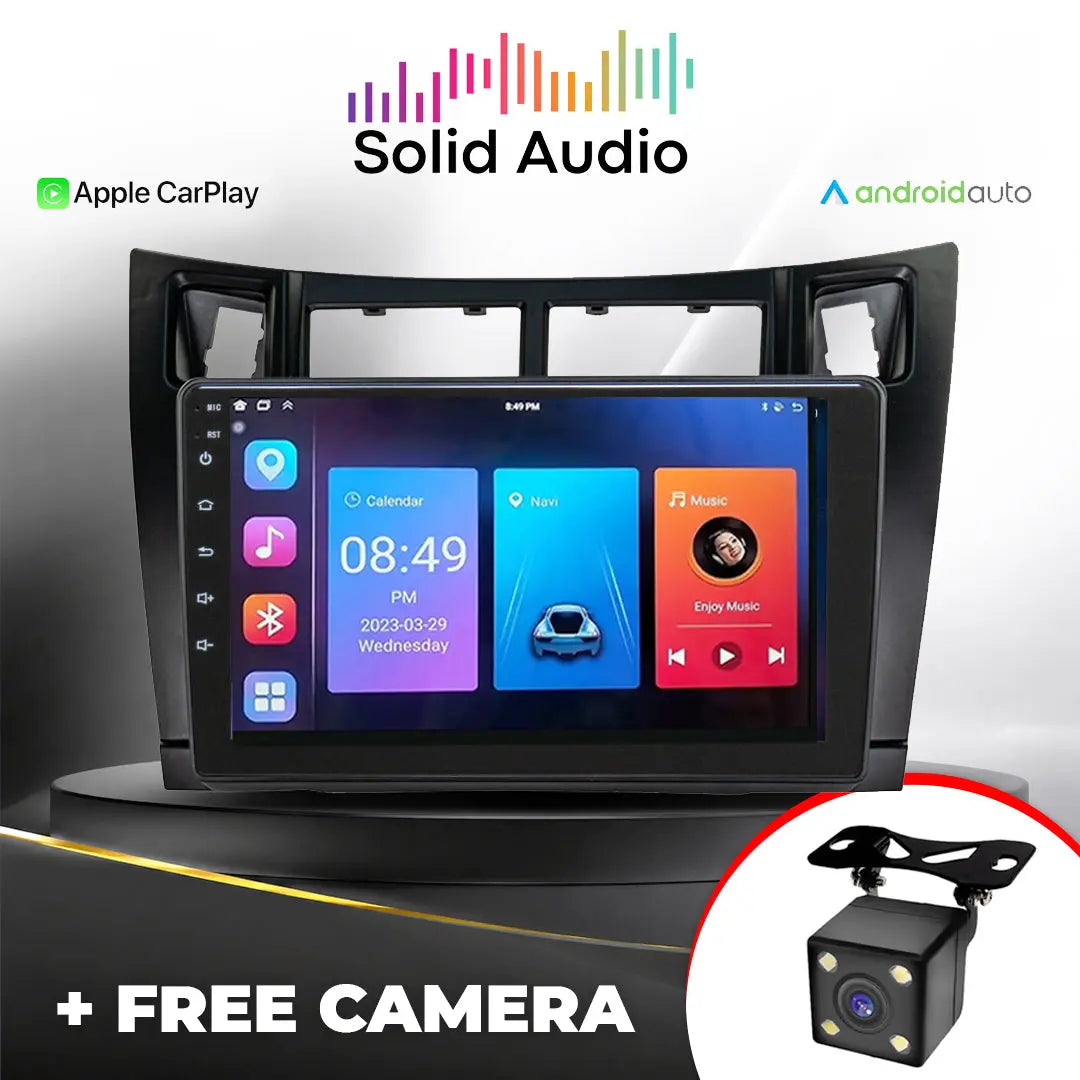 Toyota Yaris (06-11) - 9 Inch Solid Audio Android Entertainment & GPS System +FREE Reverse Camera Solid Audio