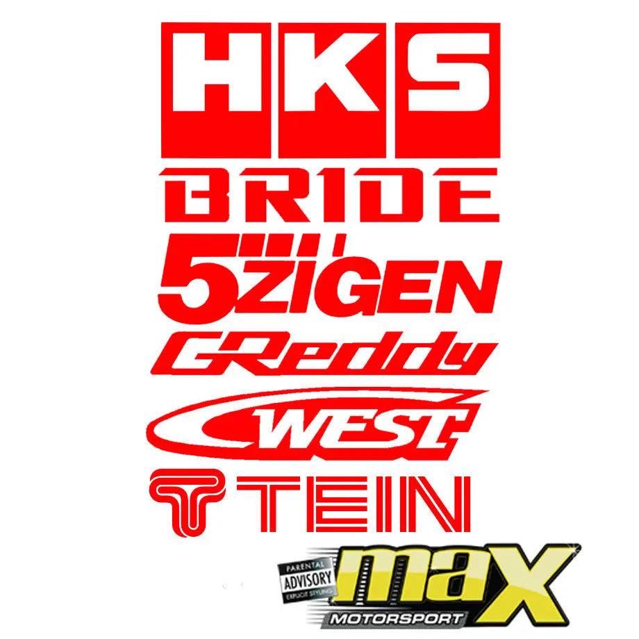 Universal 10-Piece JDM Racing Door Sticker Kit – Max Motorsport