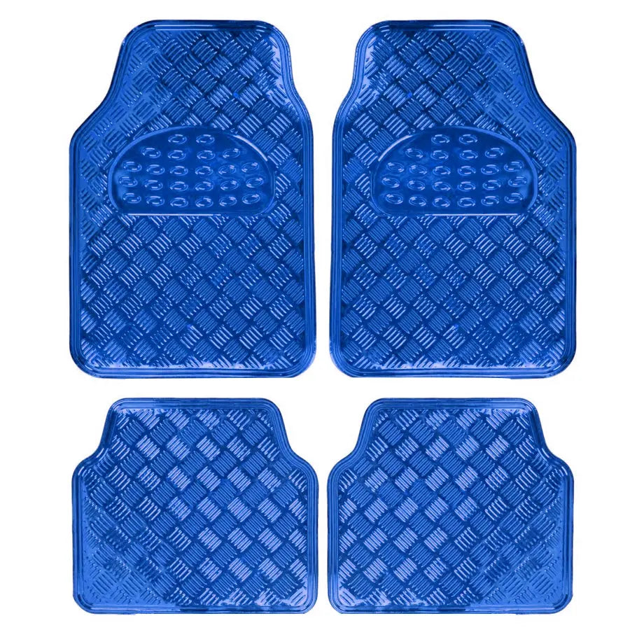 Universal 4-Piece Chrome Racing Mats – Max Motorsport