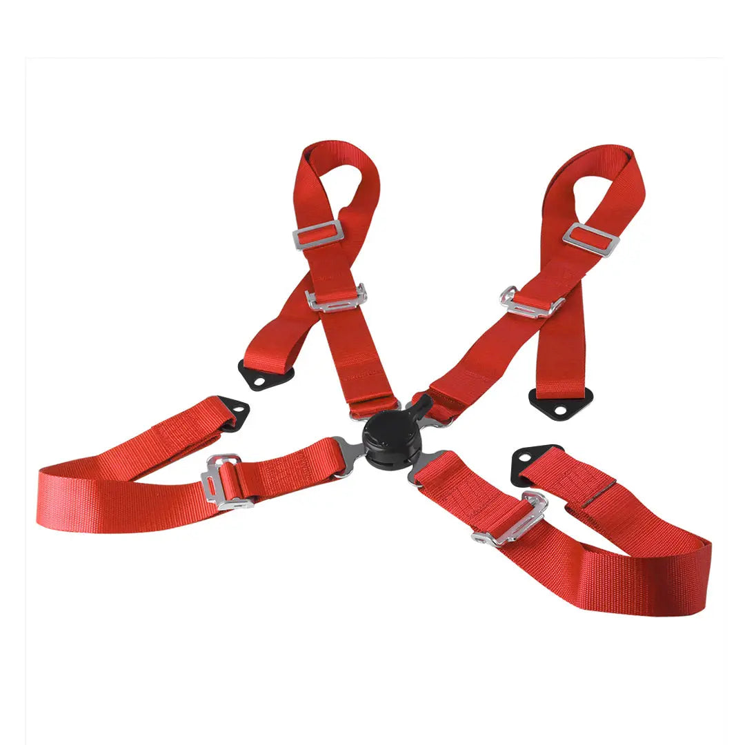 🔥 Get Ready To Race! 4-Point Red Racing Seat Belt Harness For Toyota (Universal Fit)