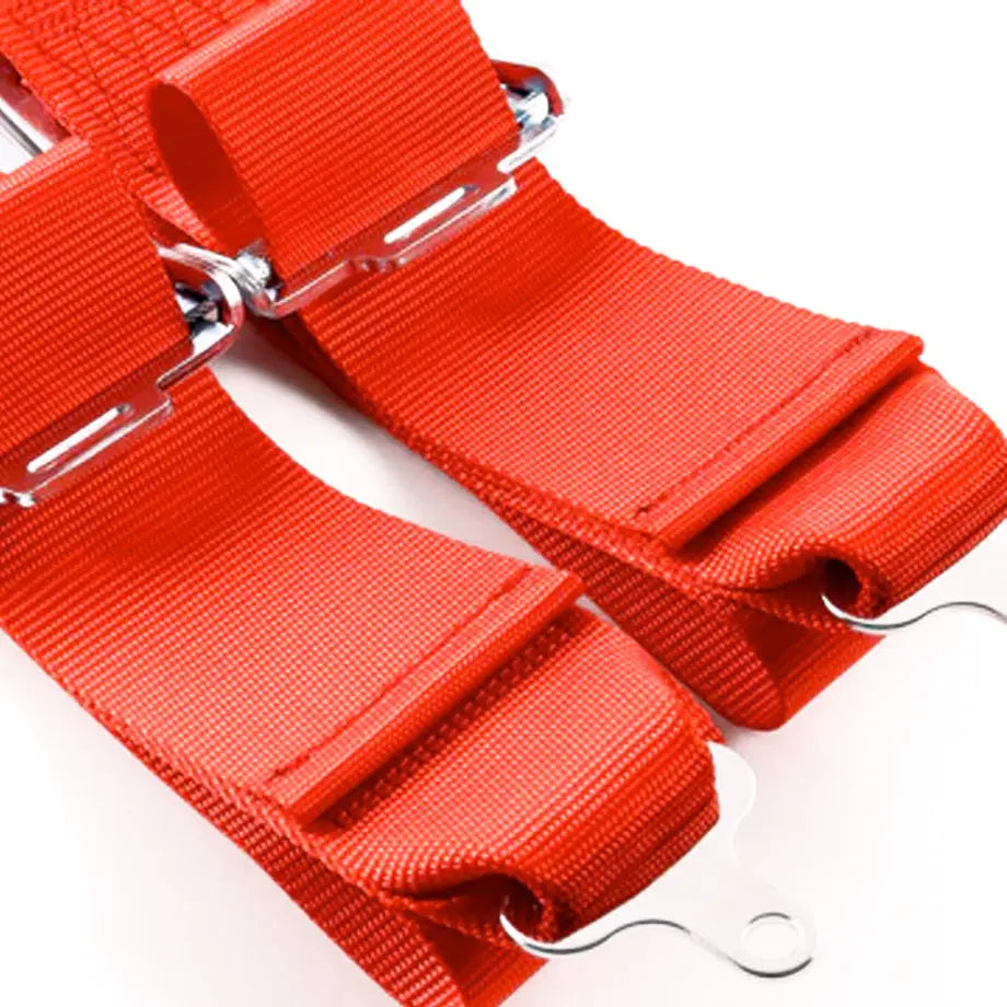 Universal 4-Point SFI Cerftified Racing Seat Harness (Red) Max Motorsport