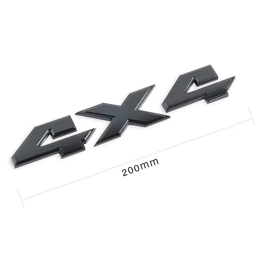 Universal 4x4 Matte Black Metal Lettering Badge Max Motorsport