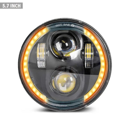 Universal 5.7 Inch - Jeep Style LED Angel Eye Projector Headlight Max Motorsport