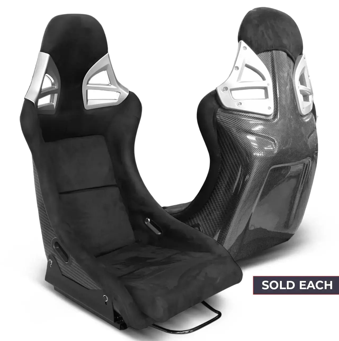 Universal Carrera GT Style Non-Reclinable Bucket Racing Seats With Gloss Black Frame (EACH) Max Motorsport