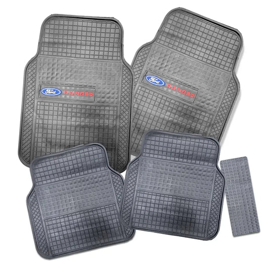 Universal Ford Ranger Non-Slip Rubber Floor Mats (5-Piece) Max Motorsport