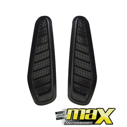 Universal Gloss Black Plastic Bonnet Vents maxmotorsports