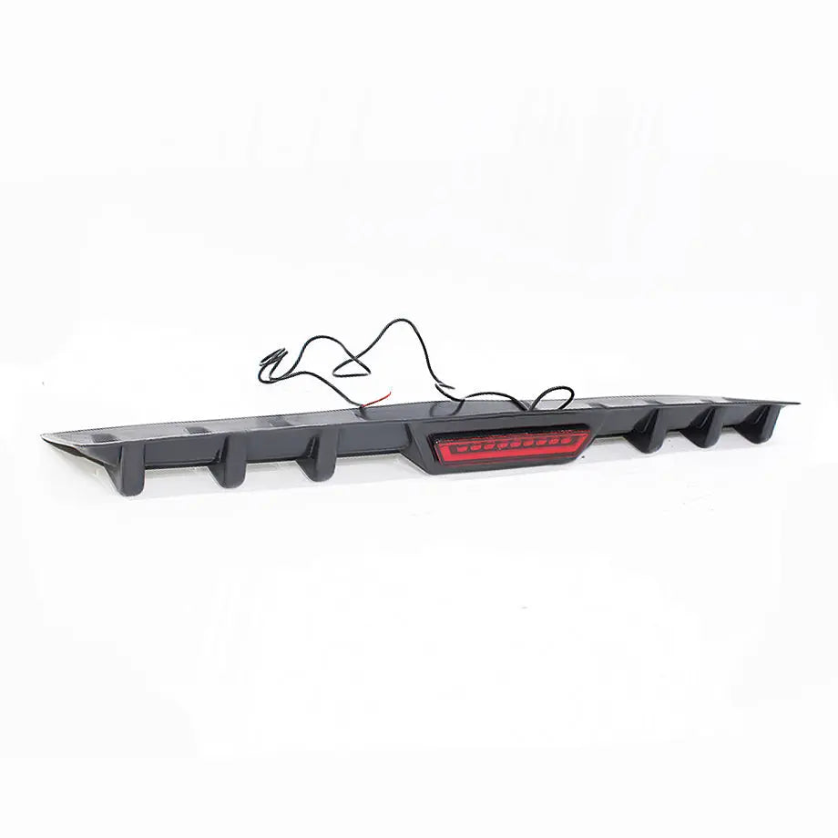 Shark Racing Diffuser Universal Gloss Black Shark-Fin Diffuser With LED Brake Light – Max ...