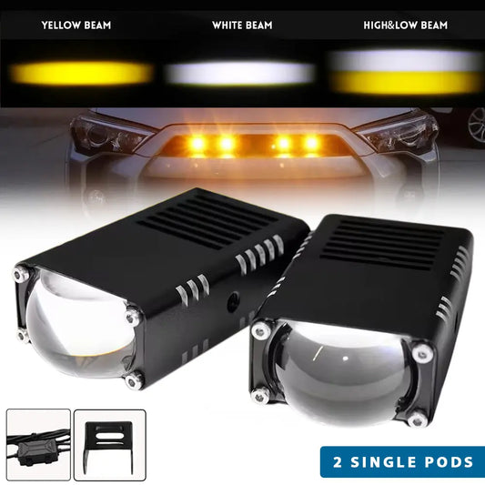 Universal Matrix Single POD LED Projector Grille Lights Max Motorsport