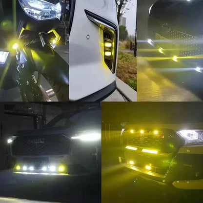 Universal Matrix Ultra Compact Dual POD LED Projector Grille Lights Max Motorsport