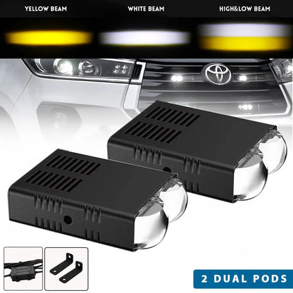 Universal Matrix Ultra Compact Dual POD LED Projector Grille Lights Max Motorsport