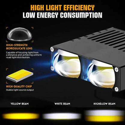 Universal Matrix Ultra Compact Dual POD LED Projector Grille Lights Max Motorsport