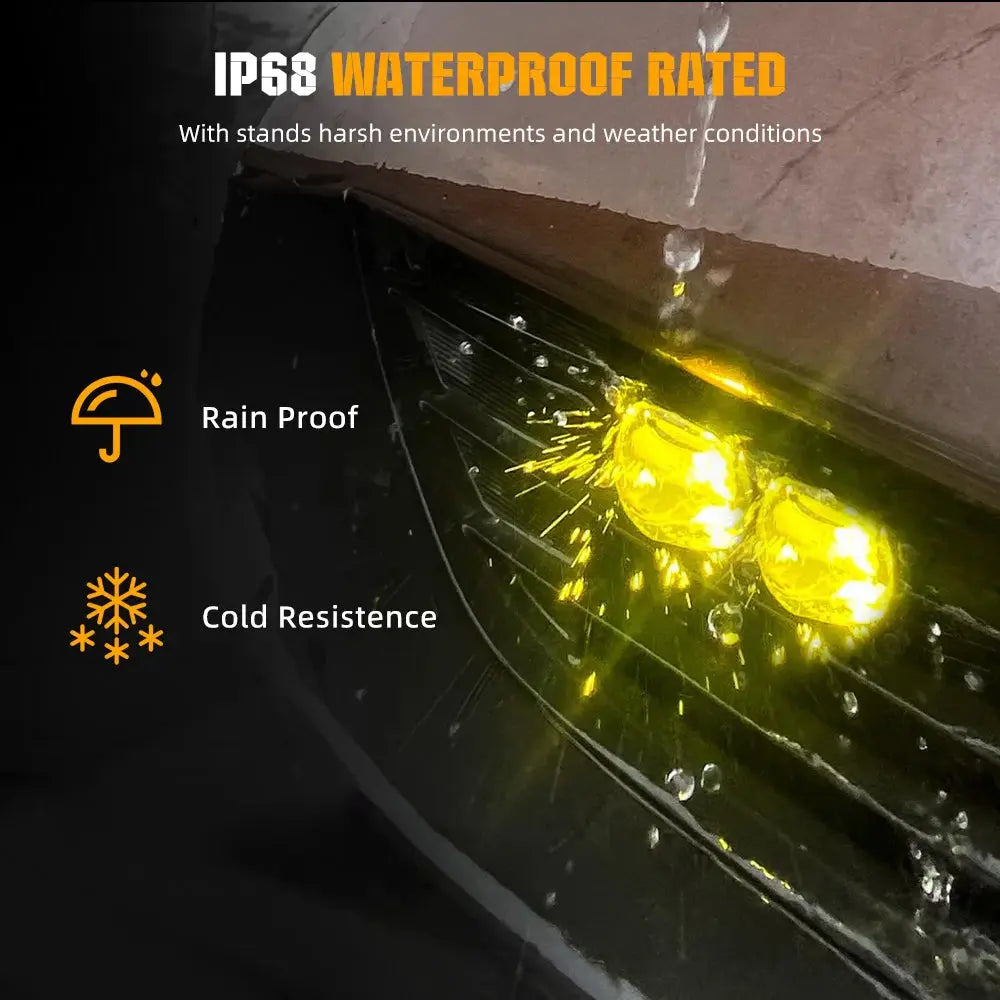 Universal Matrix Ultra Compact Dual POD LED Projector Grille Lights Max Motorsport