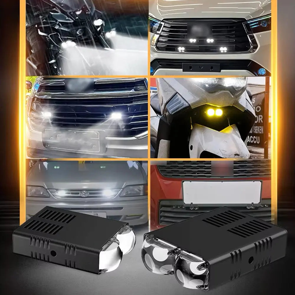 Universal Matrix Ultra Compact Dual POD LED Projector Grille Lights Max Motorsport