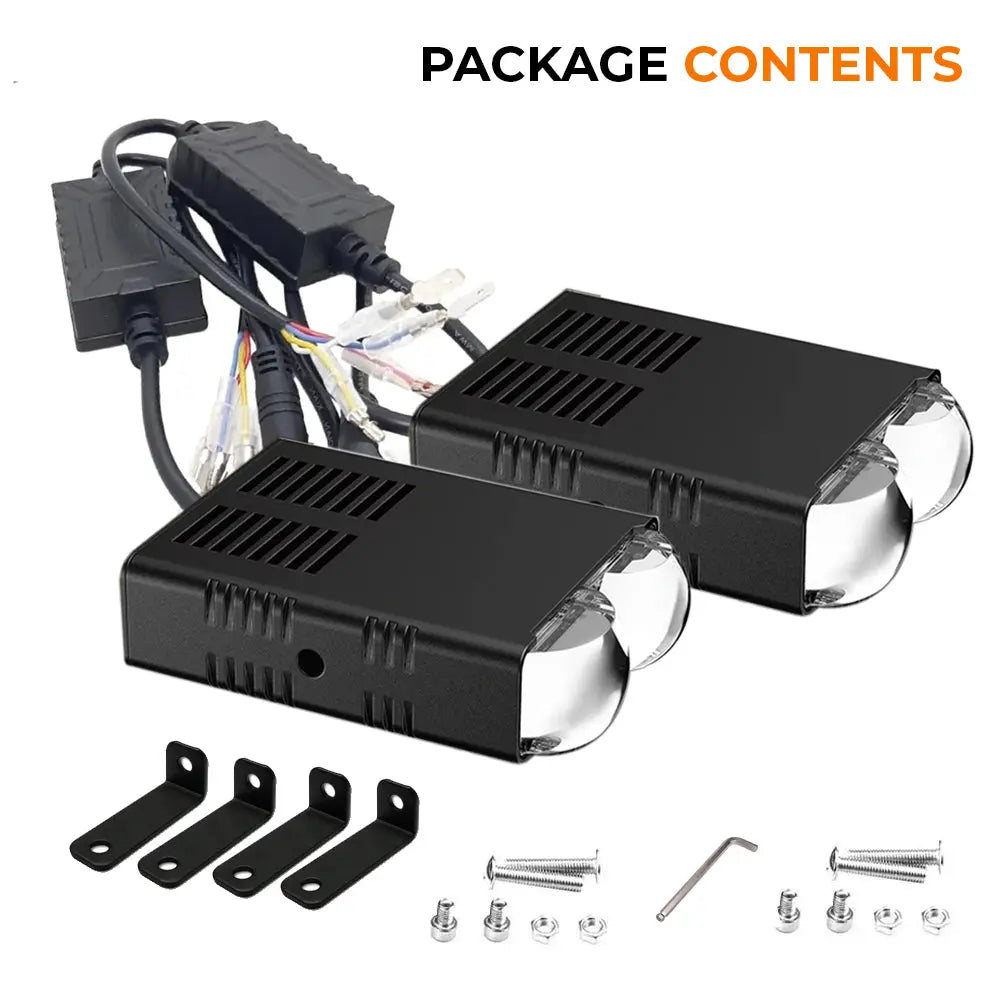 Universal Matrix Ultra Compact Dual POD LED Projector Grille Lights Max Motorsport
