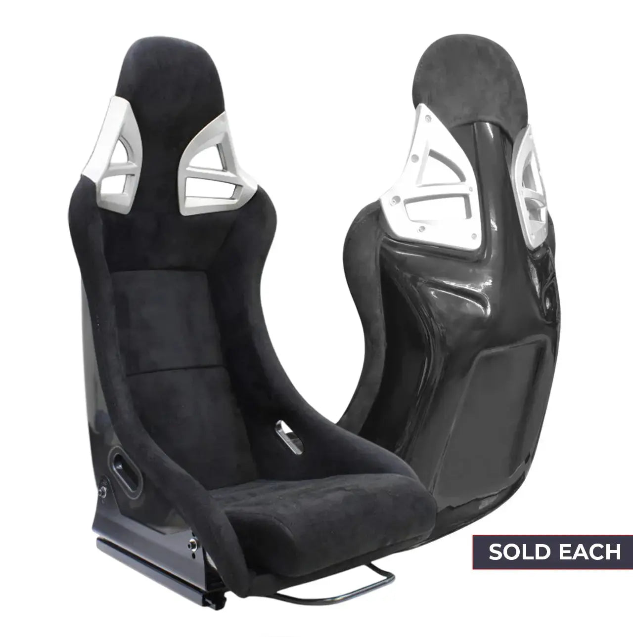 Universal Non-Reclinable Bucket Racing Seats With Gloss Black Frame (EACH) Max Motorsport