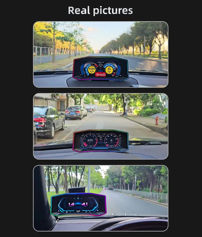 Universal OBD2 P6 Digital Heads-Up Instrument Display With Speedometer, Accelerometer & Data Reader Max Motorsport