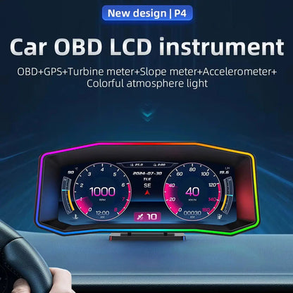 Universal OBD2 P6 Digital Heads-Up Instrument Display With Speedometer, Accelerometer & Data Reader Max Motorsport