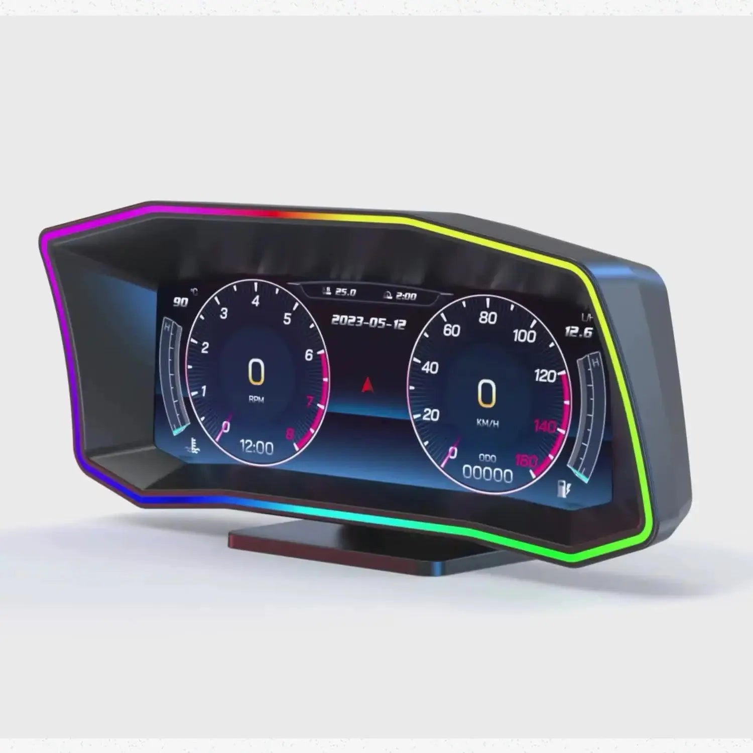 Universal OBD2 P6 Digital Heads-Up Instrument Display With Speedometer, Accelerometer & Data Reader Max Motorsport