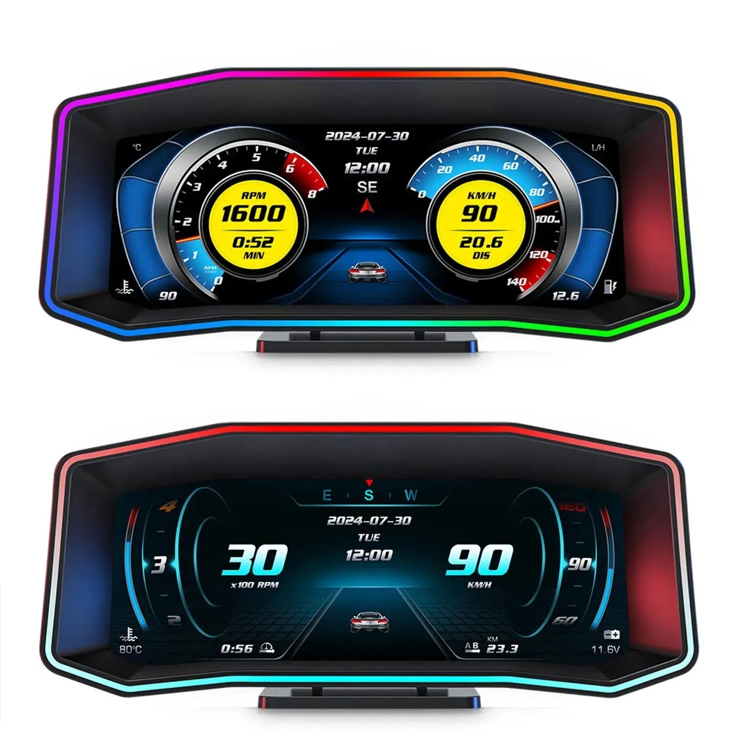 Universal OBD2 P6 Digital Heads-Up Instrument Display With Speedometer, Accelerometer & Data Reader Max Motorsport