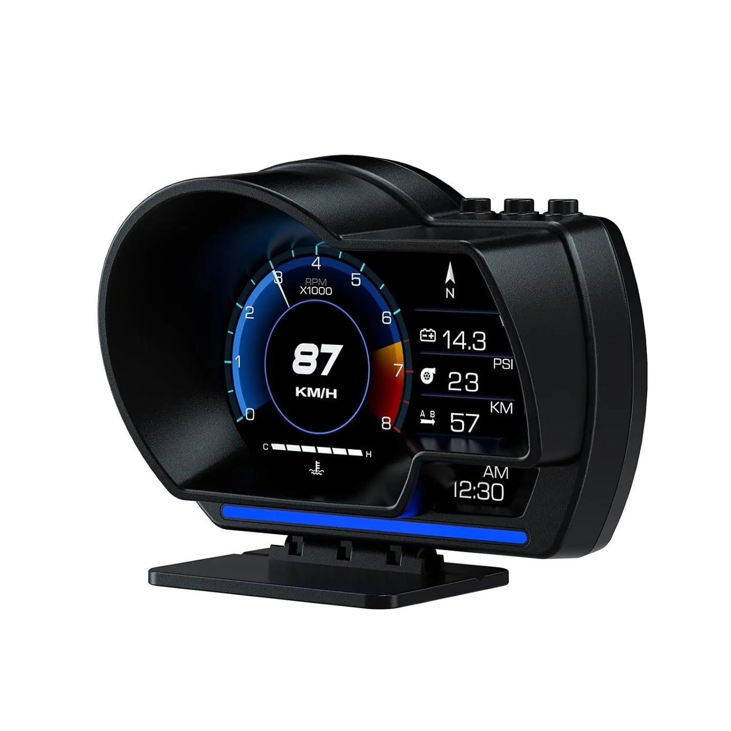 Universal OBD2 P6 Digital Heads-Up Instrument Display With Speedometer, Accelerometer & Data Reader Max Motorsport
