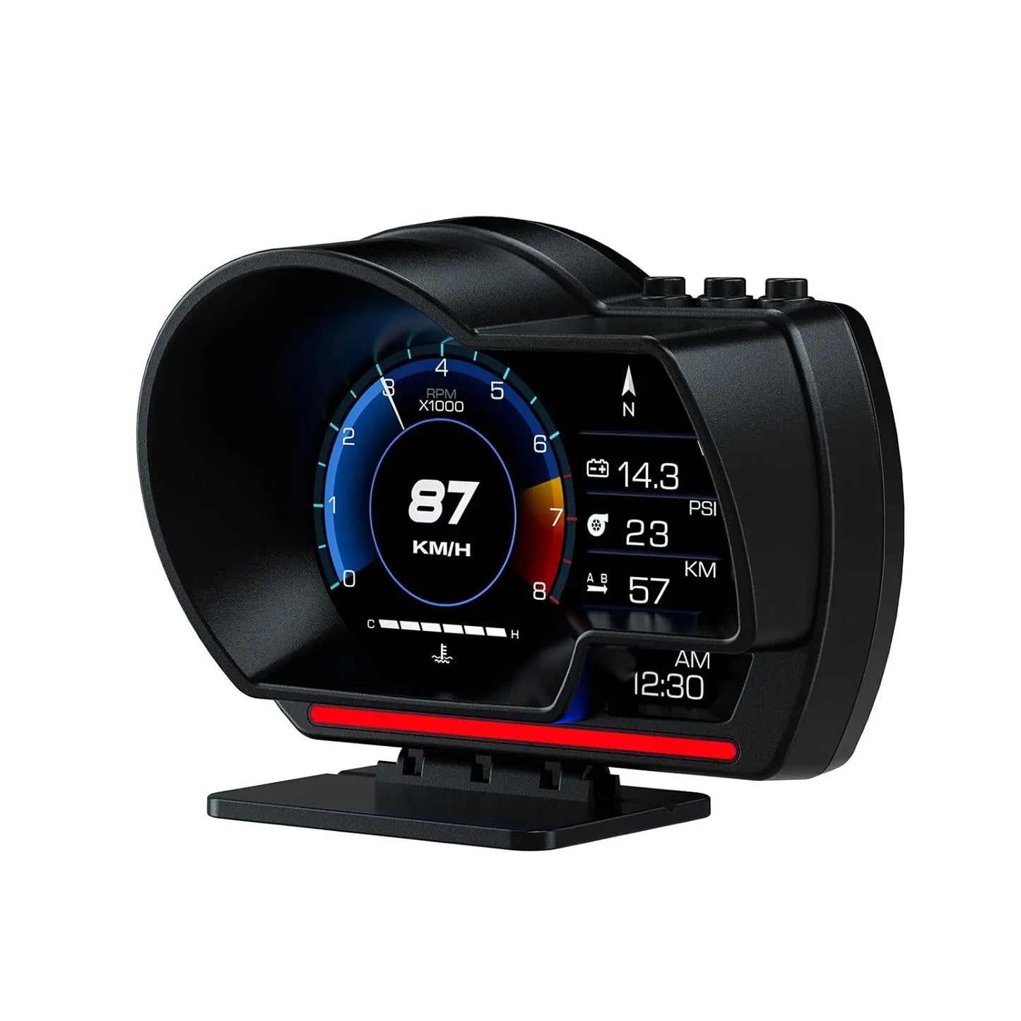 Universal OBD2 P6 Digital Heads-Up Instrument Display With Speedometer, Accelerometer & Data Reader Max Motorsport