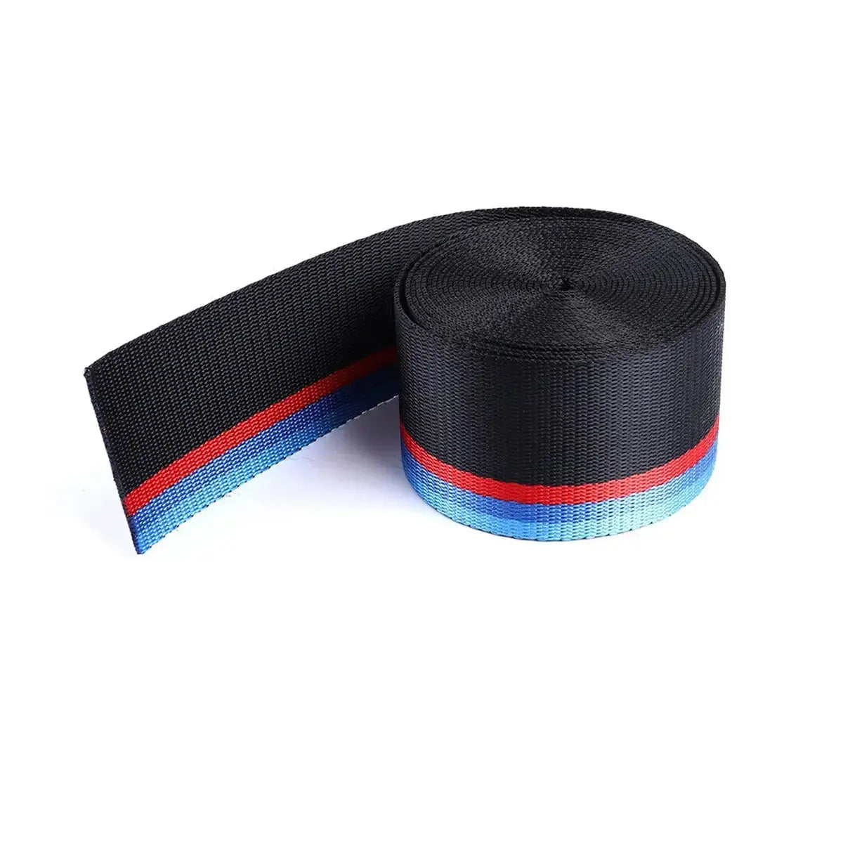 Universal Polyester Webbing Seat Belt Harness Strap - BM Performance Stripe Max Motorsport