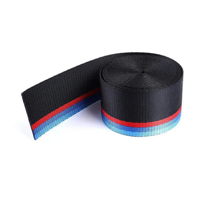 Universal Polyester Webbing Seat Belt Harness Strap - BM Performance Stripe Max Motorsport