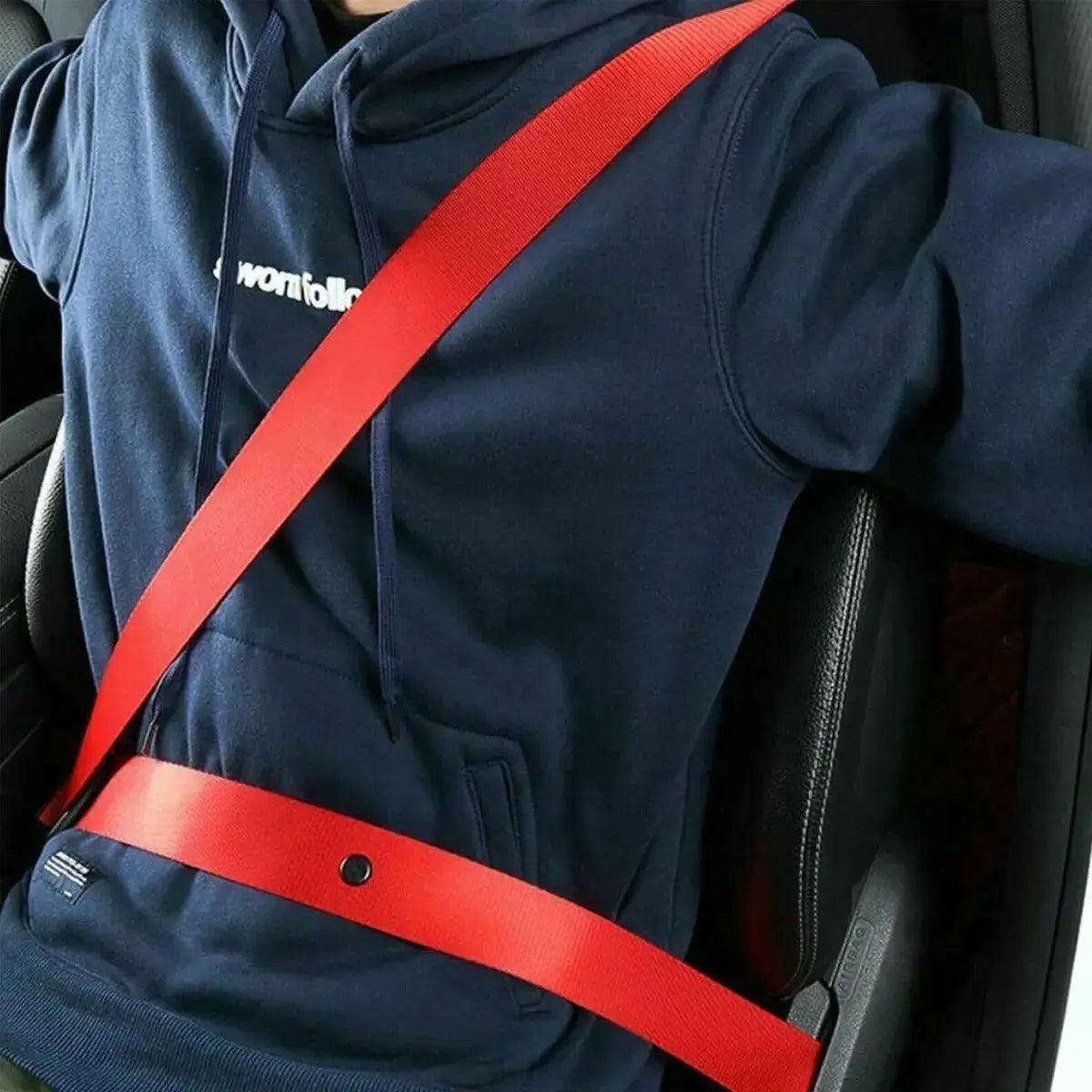 Universal Polyester Webbing Seat Belt Harness Strap - Blue Max Motorsport