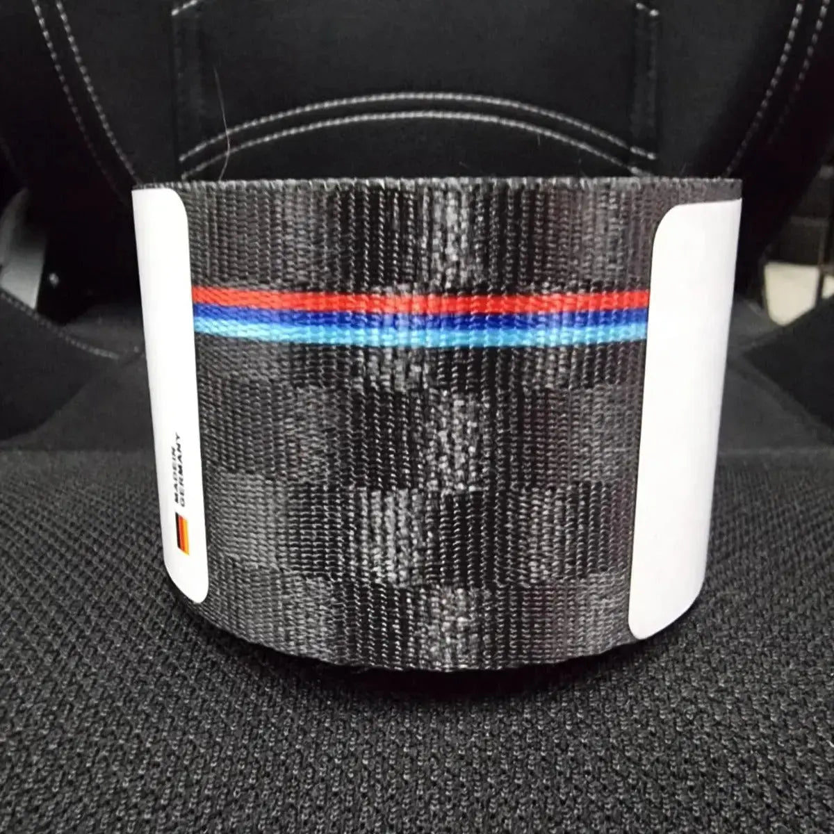 Universal Polyester Webbing Seat Belt Harness Strap - German Stripe Max Motorsport