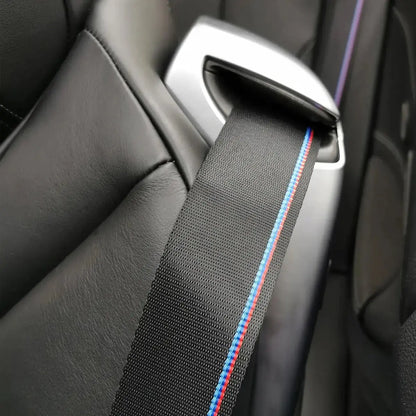 Universal Polyester Webbing Seat Belt Harness Strap - German Stripe Max Motorsport