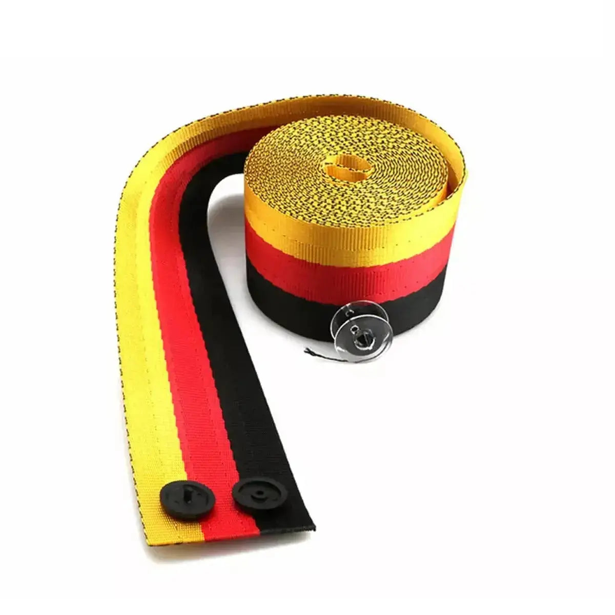 Universal Polyester Webbing Seat Belt Harness Strap - German Stripe Max Motorsport