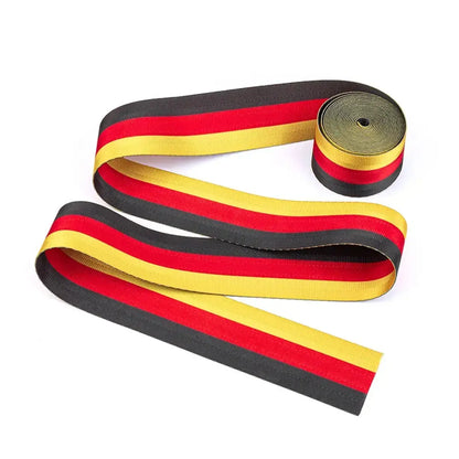 Universal Polyester Webbing Seat Belt Harness Strap - German Stripe Max Motorsport