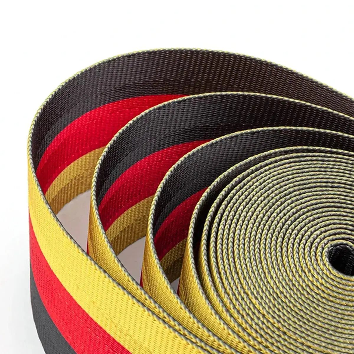 Universal Polyester Webbing Seat Belt Harness Strap - German Stripe Max Motorsport