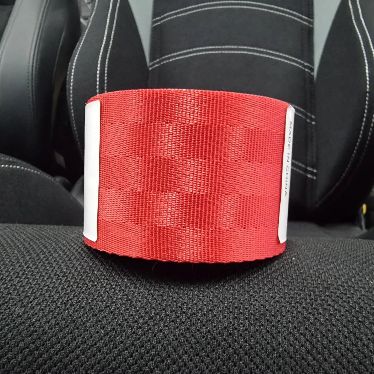 Universal Polyester Webbing Seat Belt Harness Strap - Red Max Motorsport
