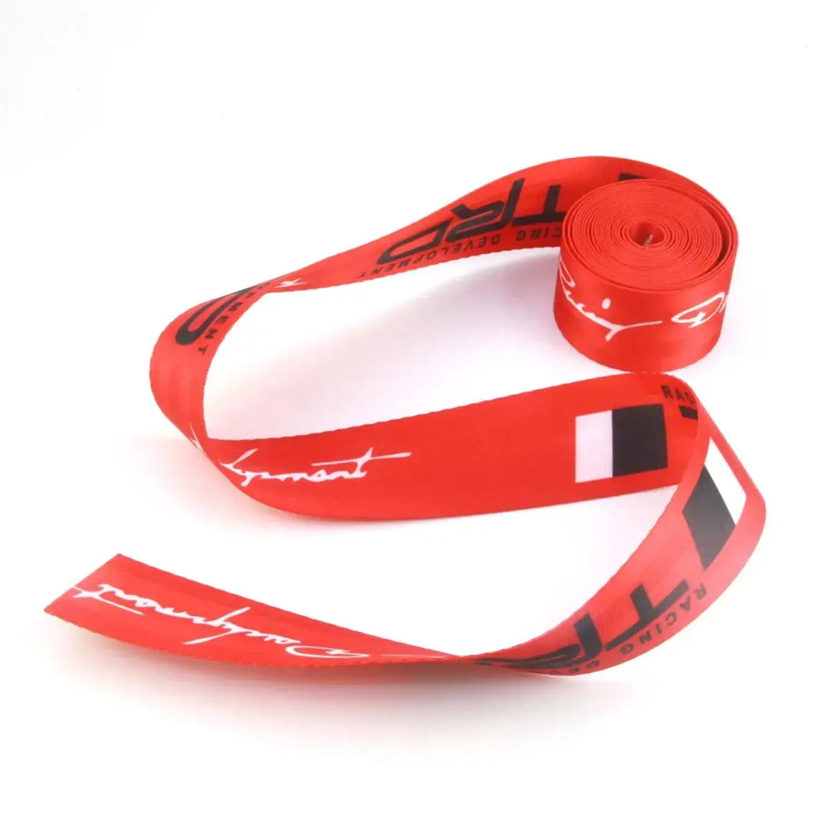 Universal Polyester Webbing Seat Belt Harness Strap - TRD (Black) Max Motorsport