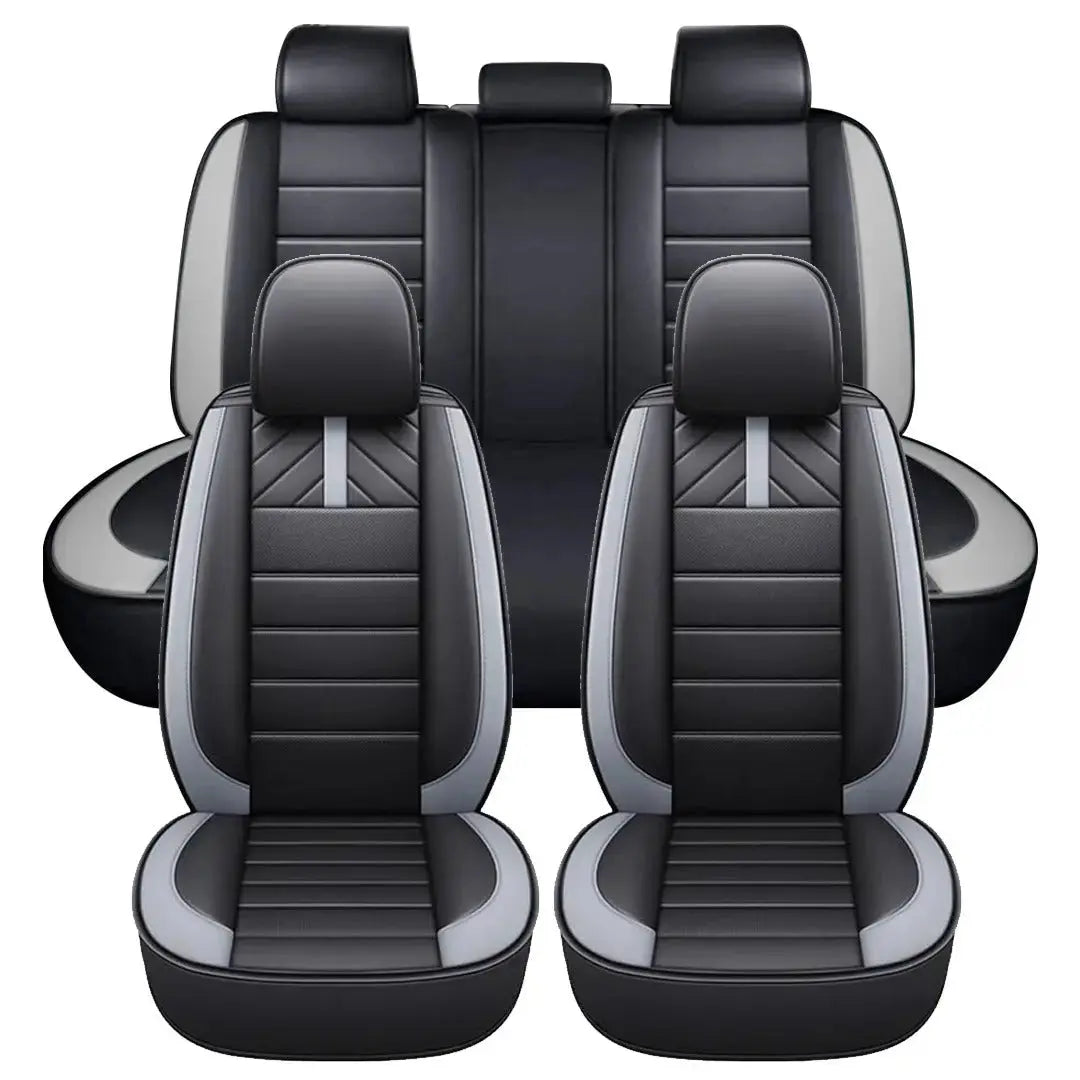 Universal Premium Luxury Car Seat Covers - Front & Rear Full Set (Black & Blue) Max Motorsport