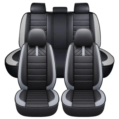 Universal Premium Luxury Car Seat Covers - Front & Rear Full Set (Black & Blue) Max Motorsport