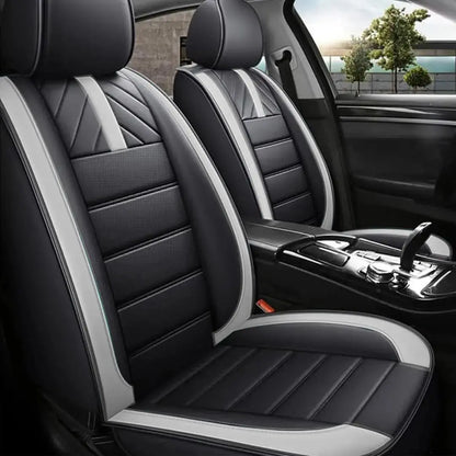 Universal Premium Luxury Car Seat Covers - Front & Rear Full Set (Black & Blue) Max Motorsport