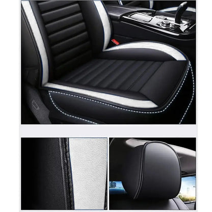 Universal Premium Luxury Car Seat Covers - Front & Rear Full Set (Black & White) Max Motorsport