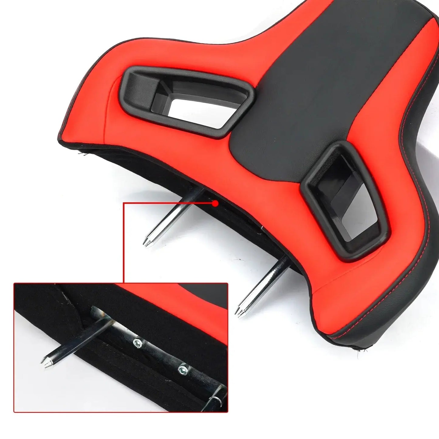 Universal Racing Style Car Seat Headrest - 140mm Max Motorsport