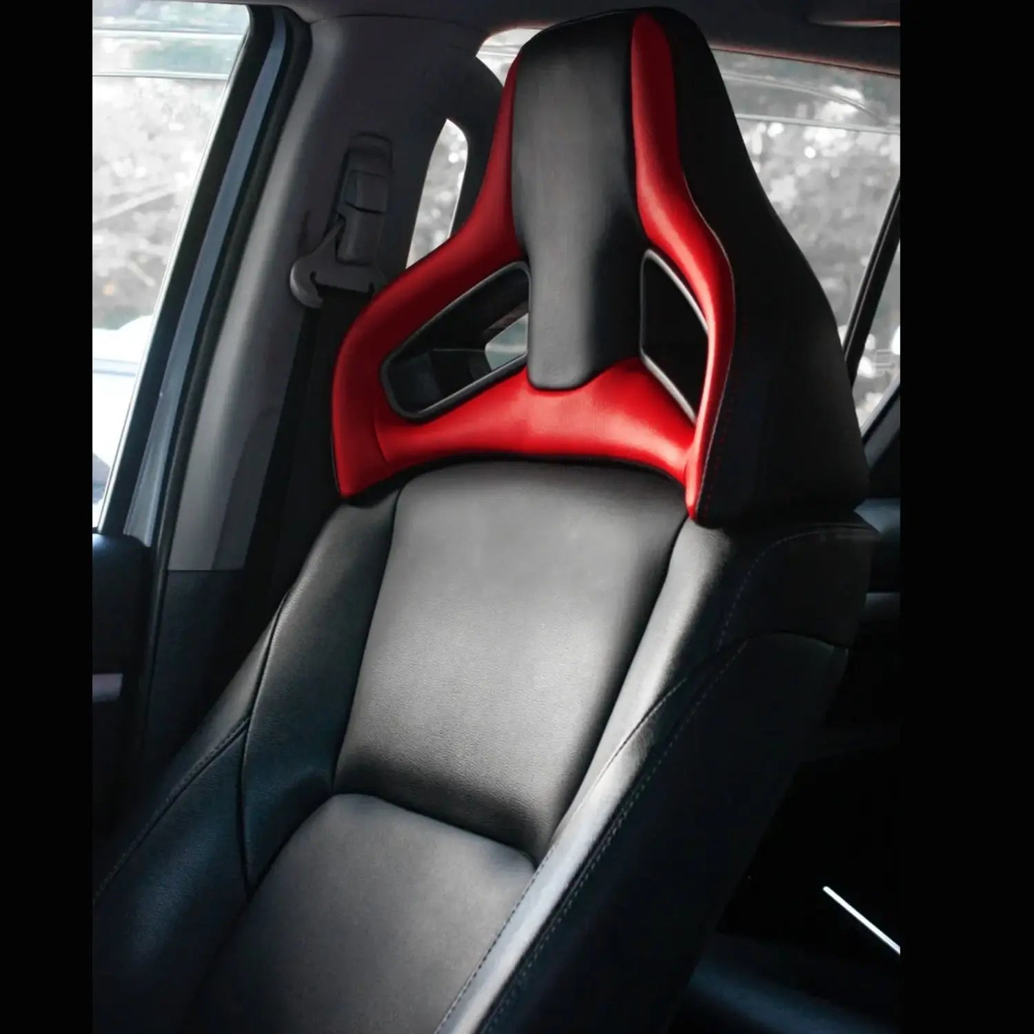 Universal Racing Style Car Seat Headrest - 140mm Max Motorsport