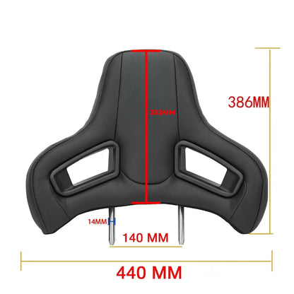 Universal Racing Style Car Seat Headrest - 140mm Max Motorsport