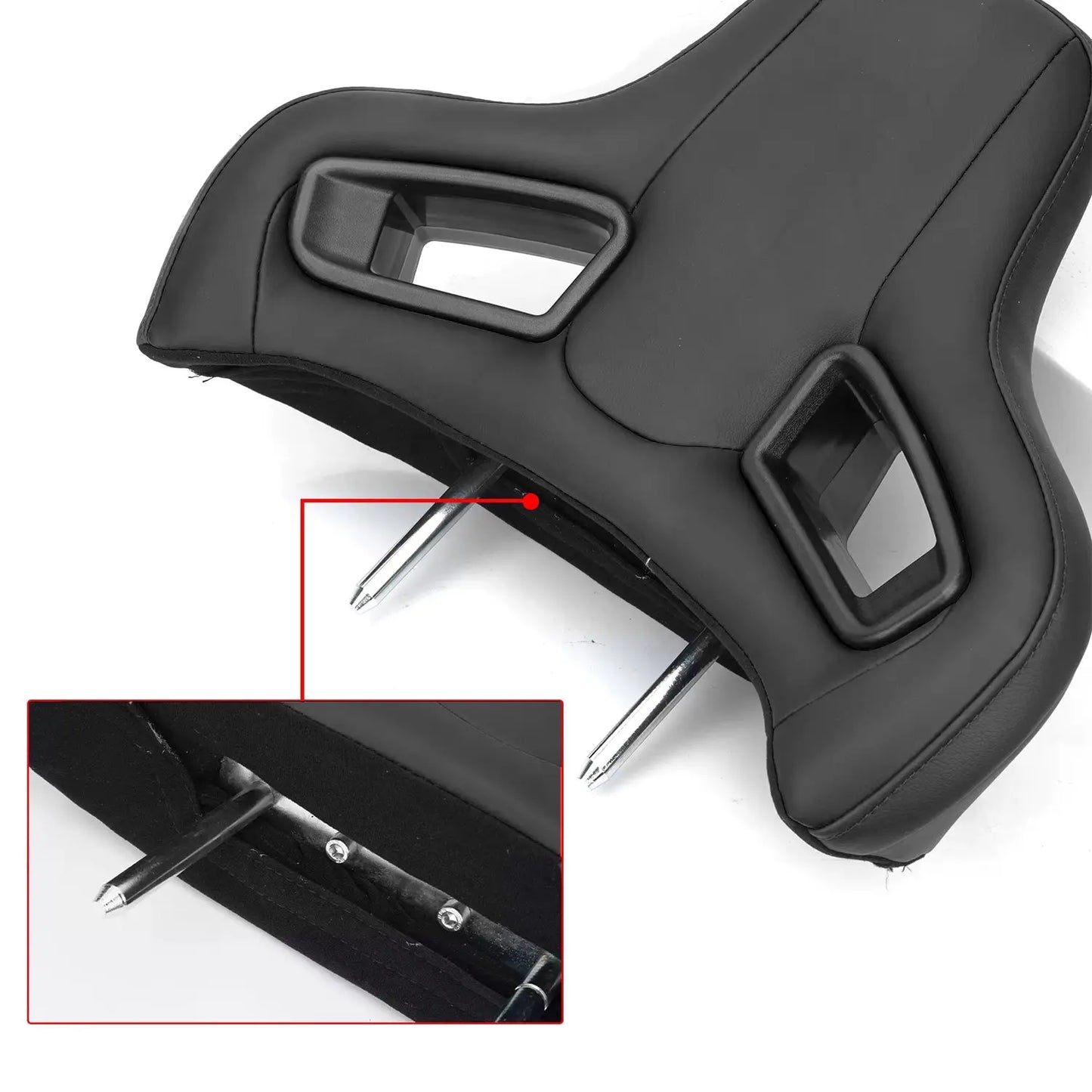 Universal Racing Style Car Seat Headrest - 150mm Max Motorsport